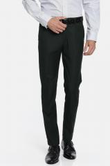 Navy Blue Check Mens Trousers Tapered Fit
