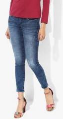 Lee Blue Washed Low Rise Skinny Fit Jeans women