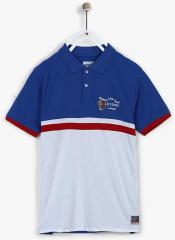Lee Cooper Blue Colourblocked Polo T shirts boys