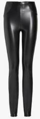 Next Black Solid Leather Look Jeggings women