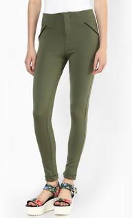 Only Green Solid Legging women