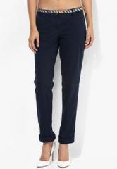 Tom Tailor Blue Solid Chinos women