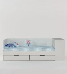 Corazzin Engineered Wood Single Drawer Bed