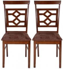 HomeTown Eva Dining Chair Set of 2 in Brown Colour