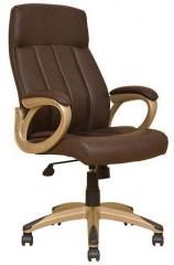 HomeTown Henry Leatherette High Back Chair in Brown Colour