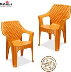 Maharaja Alpha for Home, Office | Comfortable | Arm Rest | Bearing Capacity up to 200Kg Plastic Outdoor Chair