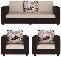 Mofisofas Fabric 3 + 1 + 1 Brown Sofa Set