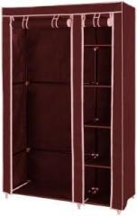 Mse Maroon Fancy and Portable Multipurpose Wardrobe_Q1 Stainless Steel Collapsible Wardrobe