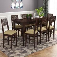 Taskwood Furniture Solid Wood Sheesham Wood 8 Seater Dining Table With 8 Chairs For Dining Room Solid Wood 8 Seater Dining Set