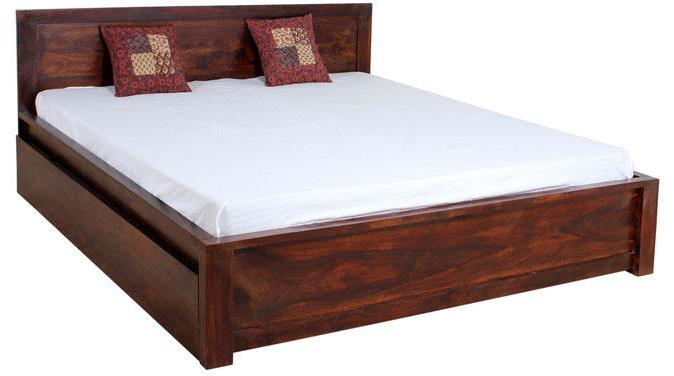 Woodsworth Maceio Queen Sized Bed with storage in Provincial Teak Finish