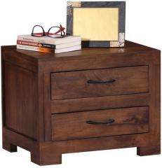 Woodsworth Montevideo Solid Wood Bed Side Table in Provincial Teak Finish
