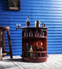 Woodsworth Morton Bar Cabinet in Honey Oak Finish
