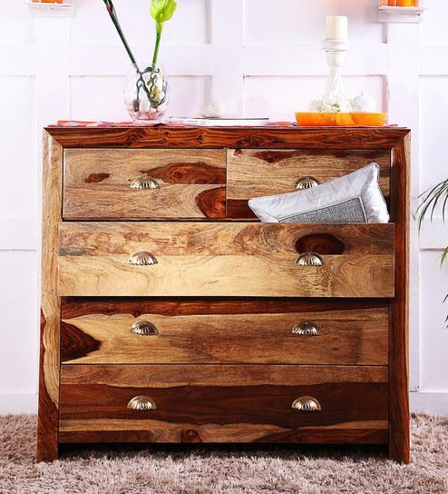 Woodsworth Polson Chest of Drawers in Natural Sheesham Finish