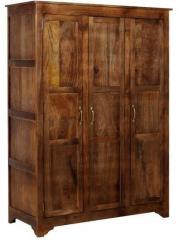 Woodsworth Torreon Solid Wood Wardrobe with Three doors in Provincial Teak Finish
