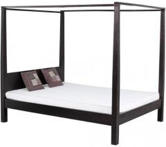 Woodsworth Valencia Solid Wood Poster Queen Size Bed in Espresso Walnut Finish