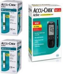 Accu Chek Active Glucose Monitor with 60 Strips Glucomete Glucometer