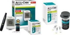 Accu Chek Instant Meter with Instant Test Strips Glucometer