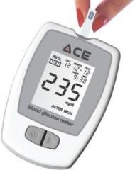 Ace Glucometer Kit with 10 Blood Glucose Test Strips Glucometer