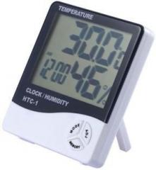 Balrama Hygrometer Clock / Humidity / Temperature / Alarm Multifunctional 5 in 1 Humidity Meter / Calendar / Clock / Alarm HTC 1 Hygrometer Thermohygro Electronic Temperature & Moisture Meter Digital Thermometer