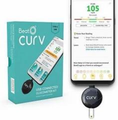 Beato Curv Glucometer with 25 Strips and 25 Lancets Glucometer