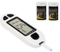 Control D White 100 Strips, Lancets, Swabs & Glucometer