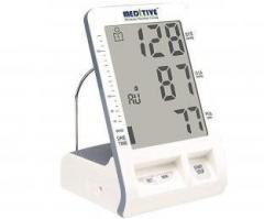 Meditive Large Vertical Display Digital Blood Pressure Monitor with inbuilt Cuff Stand Bp Monitor