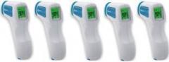 Microtek TG8818C6 Multi Function Non Contact Forehead Infrared Thermometer with IR Sensor and Color Changing Display Pack of 5 Thermometer