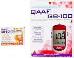 Qaaf Glucometer Combo Kit Qaaf GB 100 Meter & Qaaf GB S01 Blood Glucose Test Strips Glucometer