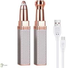 Fluent 2 In 1 Eyebrow Trimmer Machine For Women Nose Lips Face Hair Removal Trimmer 45 min Runtime 1 Length Settings