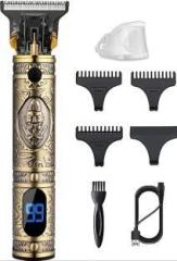 Kenji Professional Golden t99 Trimmer Haircut Grooming Kit Metal Body Rechargeable 28 Trimmer 180 min Runtime 4 Length Settings