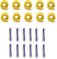 Out Of Box Self Holding Roller 10 Pieces And Plastic Perming Rollers 12 Pieces Hair Curler