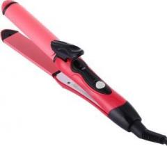 Wonder World 2 In 1 Curling Iron Hair Curler and Straightener Ceramic Professional Styler Electric Hair Curler