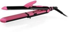 Wonder World Ceramic 2 in 1 Clip Curling Iron and Flat Iron, 1 inch /25mm Automatic Hair Curler Electric Hair Curler