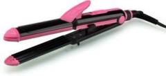 Wonder World Curling Iron Tourmaline Ceramic 2 in 1 Curling Wand and Hair Straightener Fast Heat Up Electric Hair Curler