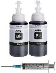 Ang Refill ink For HP 805 ink Cartridge Compatible Printers For HP DeskJet 2332 Multi function Color Printer Multi Color Ink 100ML Each Bottle With Syringe Black Twin Pack Ink Cartridge