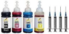 Ang REFILL SET FOR PG 745XL & PG 746XL Black + Tri Color Combo Pack Ink Bottle
