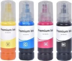 Greenberri 001/003 Ink Compatible For Epson L3110, L3100, L3115, L4150, L5190, L6160, L6170 Black + Tri Color Combo Pack Ink Bottle