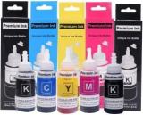 Greenberri Ink Compatible For Epson L130, L220, L310, L360, L361, L380, L405, L565, L365, L485, L1300 Black + Tri Color Combo Pack Ink Bottle