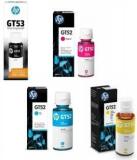 Hp GT 52 & GT 53XL Black + Tri Color Combo Pack Ink Bottle