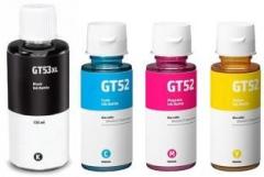 Inexg Ink GT53xl GT52 Multicolor Ink Bottle Set Compatible for Gt5810 Gt5811 5820 Black + Tri Color Combo Pack Ink Bottle