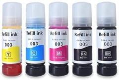 Inkspot 001/ 003 Ink for Epson L3110, L3150, L3250, , L3116, L3101 Black + Tri Color Combo Pack Ink Bottle
