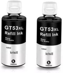 Krisill GT 53XL Compatible Refill Ink For HP 410 415 419 515 530 Printer Black Twin Pack Ink Bottle