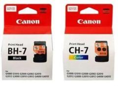 Printhead Canon BH 7 Black & CH 7 Colour Canon G Series G1000, G2000, G3000, G4000 Printer Black + Tri Color Combo Pack Ink Cartridge