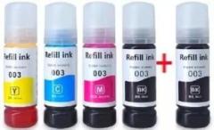 Quink 001/ 003 Ink for Epson L3110, L3150, L3250, , L3116, L3101, L3210, L3215, L3216, Black + Tri Color Combo Pack Ink Bottle