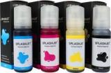 Splashjet 003 Refill Ink for Epson L3110, L3150, L3250, L3152, L3210 Printer Ink Bottle Black + Tri Color Combo Pack Ink Bottle