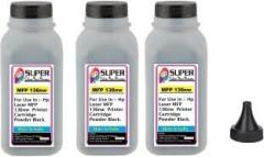Superc HP Laser MFP 136nw Printer Toner Refill Pack Of 3 Bottle With Nozlle 80 gms Black Ink Toner Powder