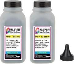 Superc HP Laser MFP 138fnw Printer Toner Refill Pack Of 2 Bottle With Nozlle 80 gms Black Ink Toner Powder