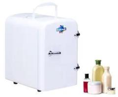 Rockwell 4 Litres Retro Mini Fridge And Warmer, AC/DC Portable Thermoelectric Cooler/Warmer For Skincare, Cosmetics, Beverage, Snacks & Medicine, Fits 6 Cans White