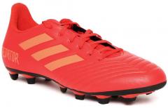 Adidas Red Synthetic Mid Top Football Shoes men