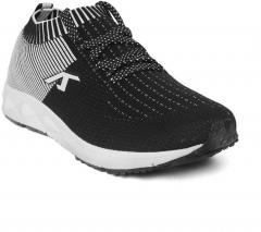 Alcis Black & White Striped Running Shoes men